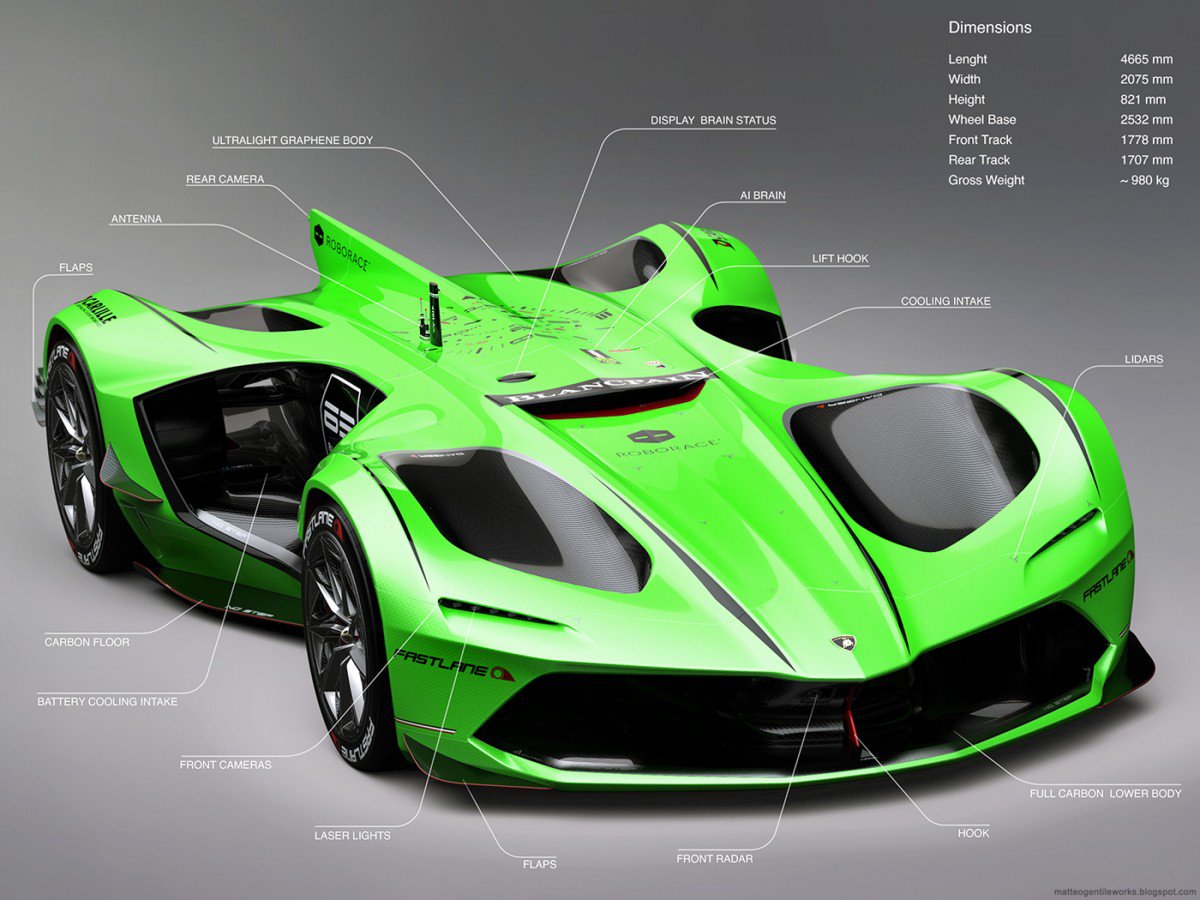 Independent Designer Envisions Self-Driving Racing Lamborghini