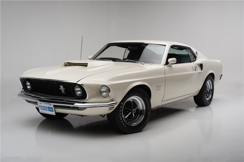 Wimbledon White 1969 Ford Mustang Boss 429 Going For Auction in Palm...