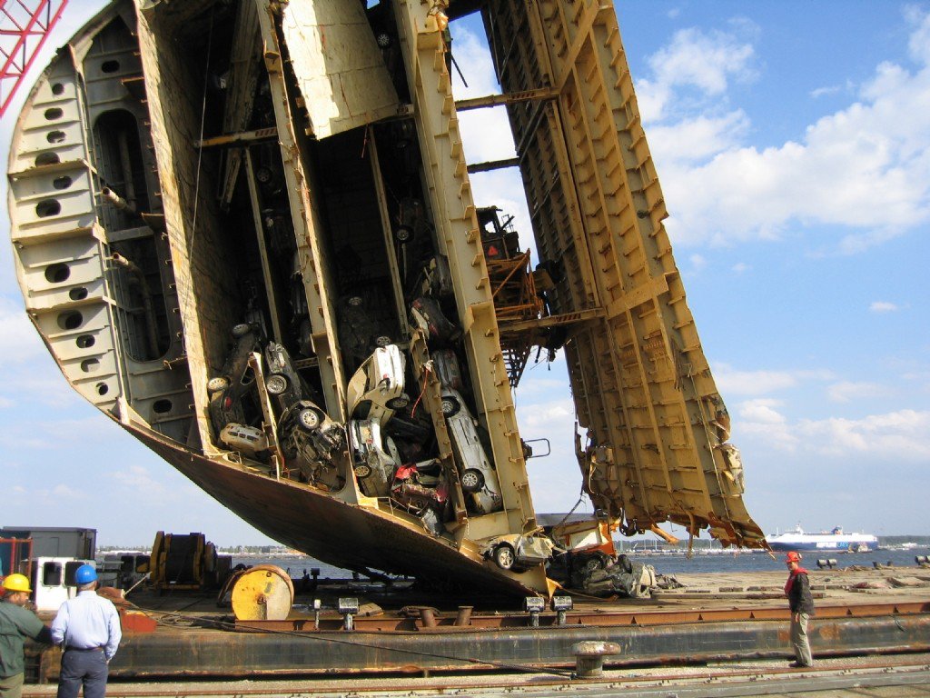 Disasters at sea involving car carrier ships