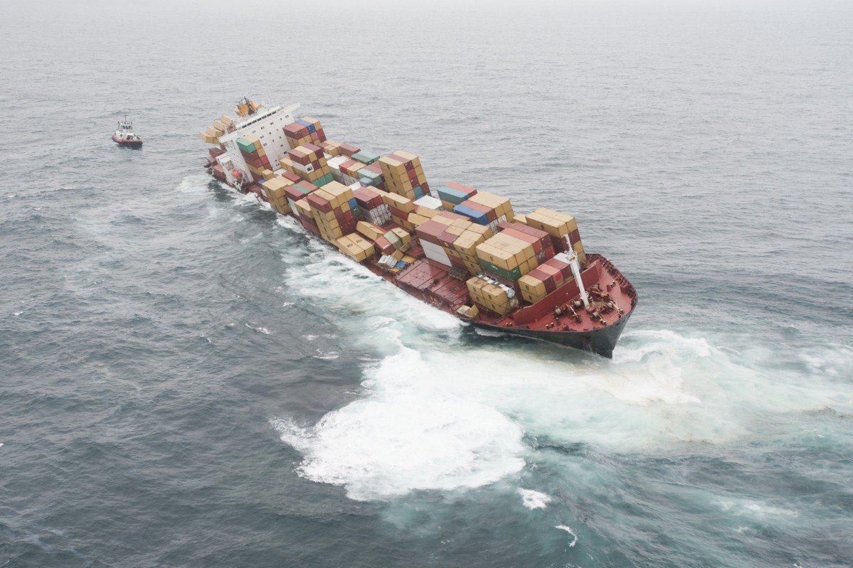 Disasters at sea involving container ships