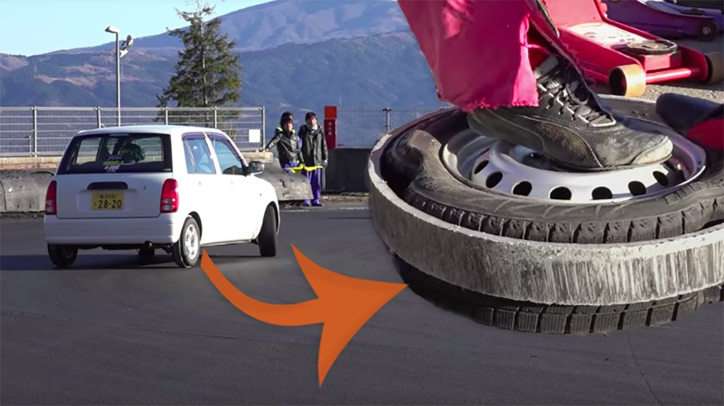 New from Japan slippery PVC tires for FWD sliding fun